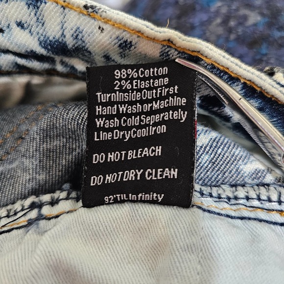 EMBELLISH NYC Men's Textured Button & Zipper Splash Denim Jeans Sz 36 - Picture 11 of 15